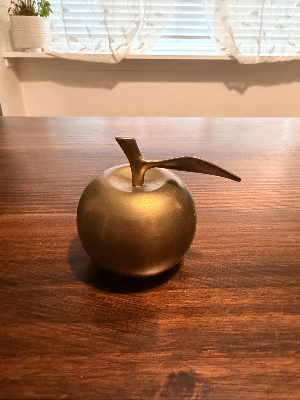Brass Apple Bell Decorative Accent - Gold Finish